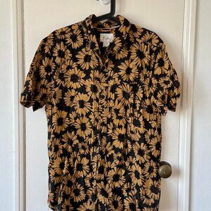 Koto Button Up Sunflower Shirt